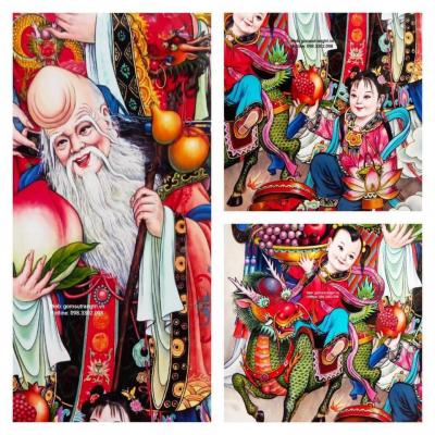 TRANH SỨ PHÚC LỘC THỌ TOÀN
